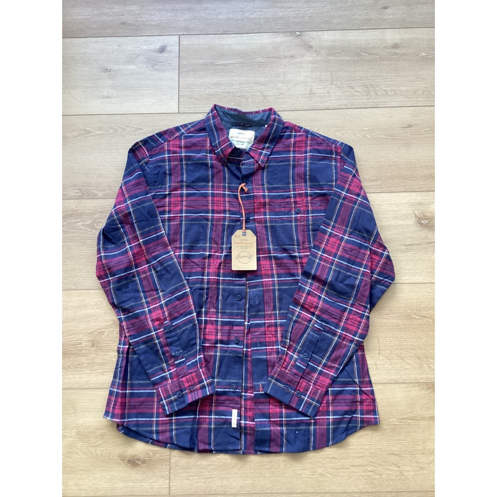 Weatherproof‎ Vintage Mens Red Plaid Button Down Shirt size XL flannel